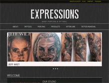 Tablet Screenshot of expressions-tattoos.com